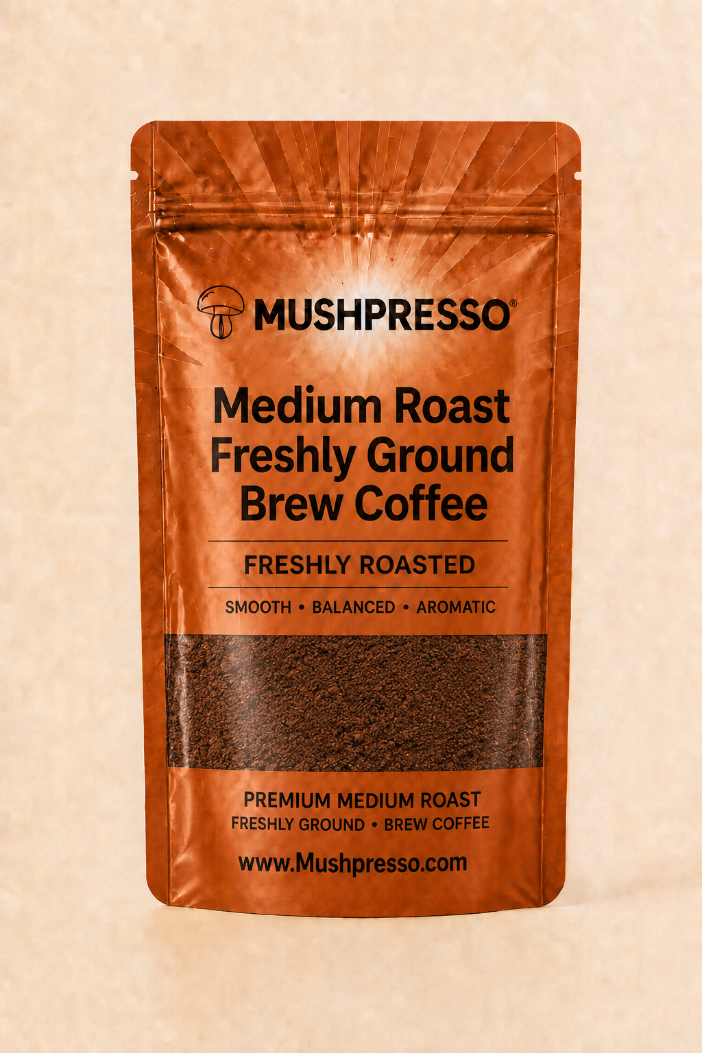 Medium Roast Mushroom Coffee (Freshly Ground, Brewing Coffee)