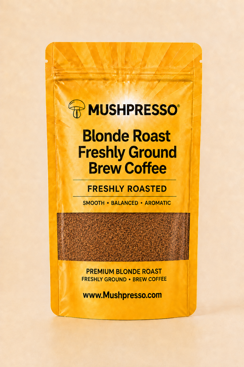 Blonde Roast Mushroom Coffee (Freshly Ground, Brewing Coffee)